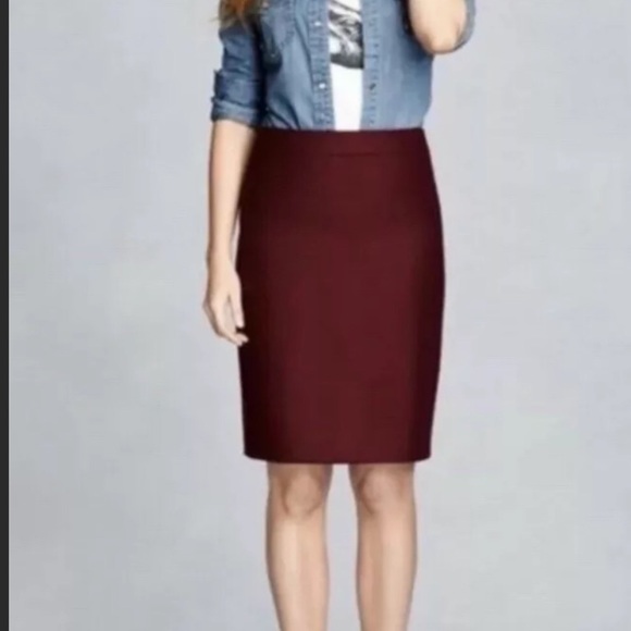 J. Crew Dresses & Skirts - J Crew “The Pencil Skirt” in maroon wool